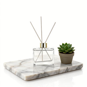 Botella de Vidrio Cuadrada Personalizada, Vacía, Recargable, Purificadora de Aire, Difusor de Aroma, para Aromaterapia, Decoración del Hogar - Product Image 1