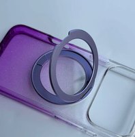 Étui de téléphone magnétique fluorescent violet en TPU + PC - Offre une protection contre les chocs pour iPhone 17 Pro/Pro Max