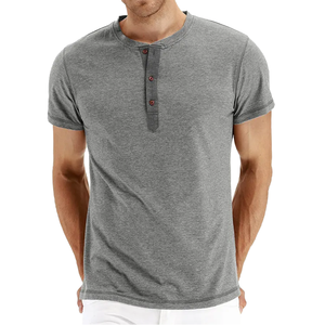 T-shirt pour homme de haute qualité 220g, coupe ajustée personnalisée, jersey en coton uni, respirant, style décontracté, taille plus, devant uni, manches courtes - Product Image 4
