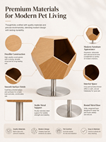Condo pour chat en bois de qualité supérieure, lit pour chat hexagonal moderne, structure stable, maison pour animaux de compagnie d'intérieur, OEM ODM