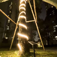 Shingel extérieur étanche IP67 Patio décoration petit panneau alimenté coloré longue bande solaire LED lumières pour jardin voie