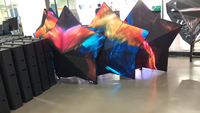 Pantalla LED M-Shine para Escenario de Club, Diseño Irregular Personalizado en Interiores, Solución Poligonal 3D Creativa, Pantalla LED a Todo Color para Cabina de DJ de 5 Estrellas
