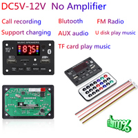 Lecteur MP3 USB sans fil pour voiture Emplacement pour carte TF USB FM avec microphone Contrôle mains libres Module audio 6V 12V 5.0BT
