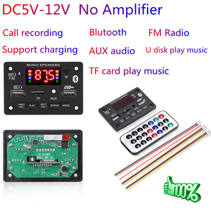 Reproductor de MP3 USB inalámbrico para coche, ranura para tarjeta TF, USB FM con micrófono, Control de manos libres, módulo de audio 6V 12V 5.0BT - Product Image 2