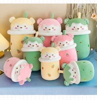 Mignon en peluche Boba thé au lait en peluche tasse à thé oreiller doux bulle tasse à thé peluche jouet Kawaii dessin animé cadeau pour enfants décoration de la maison