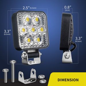 Focos Led de 2,5 pulgadas y 21W para <span class=keywords><strong>4x4</strong></span>, luz todoterreno, faro de trabajo, lámpara de punto, accesorios automotrices para coche para <span class=keywords><strong>Lada</strong></span>, camión, Jeep - Product Image 3