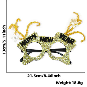Lunettes Glamour Noires et Dorées 2027 – Accessoires de Décoration pour Réveillon du Nouvel An, Cabine Photo et Cadeaux pour Fêtes Thématiques - Product Image 4