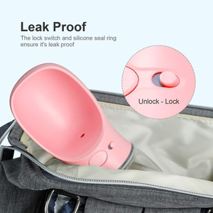 Ciotola Pieghevole per Animali Domestici all'Ingrosso per Passeggiate Quotidiane, Materiale Plastico Trasparente, Bottiglia Portatile con Bevitore per Animali - Product Image 4