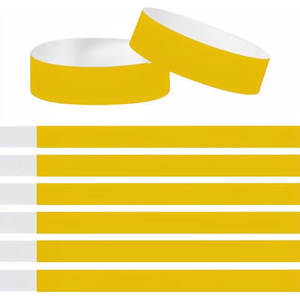 Pulseras de Papel Desechables Impermeables, 17 Colores Disponibles, 100-1000 Unidades, Cierre Adhesivo para <span class=keywords><strong>Eventos</strong></span>, Fácil Aplicación, Control de Asistencia - Product Image 1
