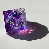 Donjons and Dragons Transparent paillettes polyédriques acrylique DND RPG 7 pièces par ensemble jeu de société dés Style pièces couleur colorée