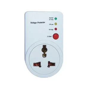 Universal socket with EU plug voltage protection change over plug voltage protectors