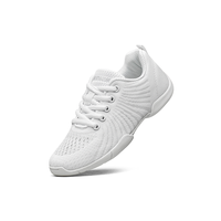 Chaussures de cheerleading blanches les plus vendues pour l'entraînement et la compétition des équipes de cheerleading, avec semelle en caoutchouc durable