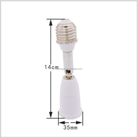 Adaptateur de tuyau en fer rotatif à rallonge universelle E27 Tube flexible à 180 degrés Douille à tête de lampe à 180 degrés en plastique compatible