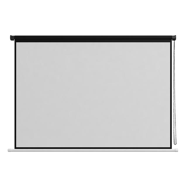 Kuaige 100 Inch 16:9 White Manual HD Rolling Curtain Projector Screen for Household and Office Use