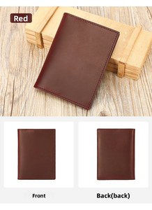 Portefeuille vintage en cuir Crazy Horse, porte-<span class=keywords><strong>passeport</strong></span> en cuir véritable, étui multifonctionnel pour documents de voyage et cartes, porte-<span class=keywords><strong>passeport</strong></span> d'embarquement - Product Image 6