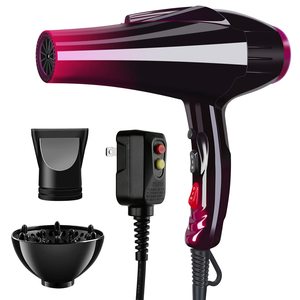 Kit sèche-cheveux et lisseur ionique 5-en-1 avec moteur AC 1800W électrique pour usage domestique, automobile et extérieur - Product Image 1