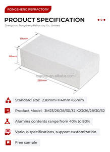 Bata Industri JM23 JM26 JM28 Bata Mullite Tahan Suhu Tinggi 1700c Bata Isolasi Ringan - Product Image 4
