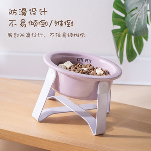 Tazón de cerámica de gran diámetro para comida de gatos/perros/agua para mascotas, protege la columna cervical y no se vuelve de lado fácilmente. - Product Image 4