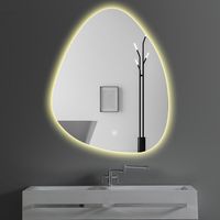 Lampu Sensor sentuh cerdas lampu rias wajah kreatif bentuk tetesan air cermin Led gantung dinding kamar mandi cermin pintar rias