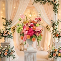 Centre de table de mariage tropical moderne détachable personnalisé, arrangement floral artificiel