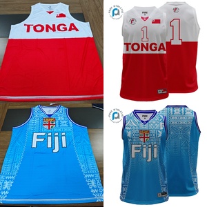 نقية مخصصة tong fija كرة السلة Singlets مخصص وشم Maori مخصص رقم اسم فريق كرة السلة جيرسي - Product Image 1