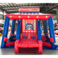 Jeu gonflable interactif 6 en 1 pour enfants, château de fête, personnages de carnaval, en PVC pour l'extérieur