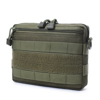 Pochette d'administration horizontale Molle tactique sac EDC multi-usages pour gilet tactique poitrine taille Pack pochettes à outils utilitaires