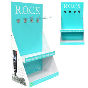 零售商店促销定制环保电动牙刷和牙膏展示架纸板落地架 - Product Image 4