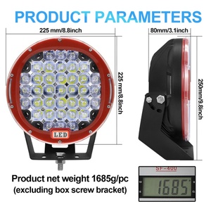 Faro Redondo de 9 Pulgadas para Automóvil, Luces LED de 185w, Luces LED de Alta Luminosidad de 6000k, Faros Delanteros Todoterreno para Jeeps Wranglers JL JK - Product Image 5
