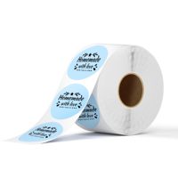 Étiquettes thermiques rondes personnalisées pour imprimante d'étiquettes d'expédition 500 pièces violet envoi direct étiquettes thermiques pli en éventail sans BPA