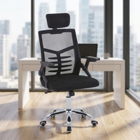 Chaise de conférence moderne et confortable en maille, dossier haut, ergonomique, pour visiteurs et dirigeants