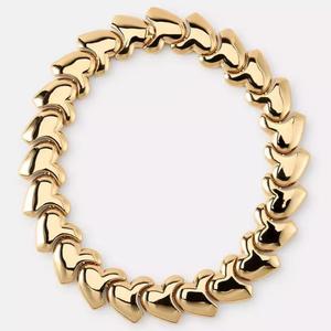 <span class=keywords><strong>Collar</strong></span> de Corazón de <span class=keywords><strong>Metal</strong></span> Chapado en Oro de 18K de Kaimei 2025, Gargantilla de Moda para Mujer, Collares de Oro con Forma de Corazón para Mujer - Product Image 2