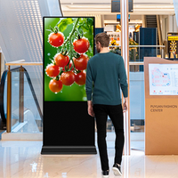 Kiosque numérique à écran tactile sur pied de 55 pouces pour restaurant, affichage de menu numérique, écran publicitaire