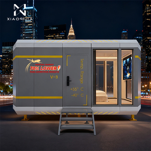 Conception de maison préfabriquée en conteneur, solution d'abri à assemblage rapide, capsule spatiale modulaire pour école, hôpital, hôtel avec énergie solaire - Product Image 1