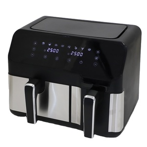 <span class=keywords><strong>2023</strong></span> Nouveau design numérique double zone friteuses à air four deux paniers plateau 8L 9L vapeur double Twin double friteuse à air - Product Image 5