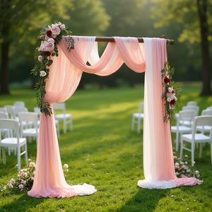 Kit de flores para arco de boda, tela rosa claro de 33 pies, decoración floral artificial para ceremonia, recepción y fondo. - Product Image 2