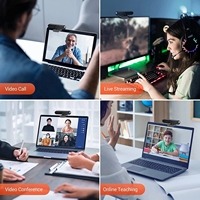 Stokta CMOS görüntü sensörü bulunan dahili mikrofon ve hafif USB 1080 PC kamera ile Full HD 2.0 P 4K web kamerası