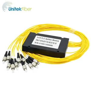 China Fabriek Glasvezel Splitter 1X4 Plc Splitter Plc 1X8 1X16 Abs Cassettes Ftth Fiber Optische Splitter Box Met Connectoren