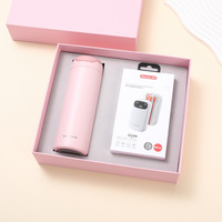 Ensemble de cadeaux d'affaires de luxe personnalisé tasse isolée et banque d'alimentation avec boîte cadeau intelligente pour bureau ou promotion client entreprise