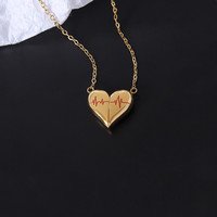 Nouveau Collier Magnétique avec Pendentif Cœur, Chaîne de Clavicule pour Femme, Bijoux Tendance, Ensemble de Colliers pour Couple