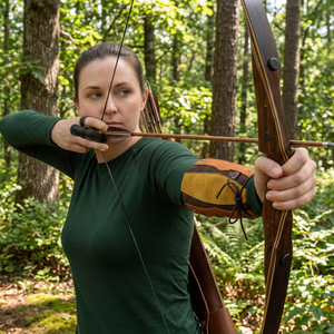 Accessoires pour arc et flèche : Protège-bras de chasse, protège-bras de tir, protège-bras de tir traditionnel, protège-bras de tir réglable pour l'avant-bras et le poignet - Product Image 1
