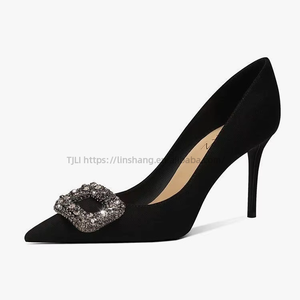 High Heels Senior Female New French Design Pointed Thin Heel Temperament Single <b>Shoes</b> - Product Image 4