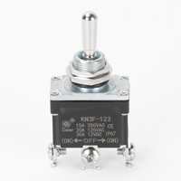 Interrupteur à bascule électronique marin KN3F 12VDC 30A IP67 étanche SPST/DPST/DPDT ON-OFF/ON-ON/ON-OFF-ON momentané/verrouillable