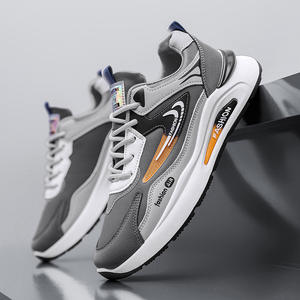 Zapatillas de Deporte de Moda para Hombre, Cómodas, Antideslizantes, Transpirables, con Cordones, Casuales, para Caminar, Correr, Deportivas, de Piel, Estilo Skate - Product Image 3