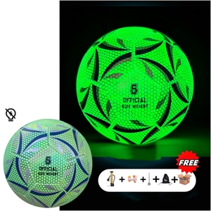 Vente en gros Logo personnalisé Ballon de football holographique réfléchissant brillant ballons de football lumineux pied de ballon lumineux - Product Image 2