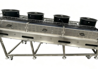 Séchoir à air commercial en acier inoxydable avec convoyeur pour l'élimination de l'eau des surfaces des légumes, des fruits et des aliments