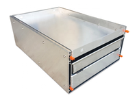 Boîte à outils pour camionnette UTE en aluminium sur mesure, tiroir de rangement, étanche, anti-poussière, extérieur, 2 compartiments, capacité jusqu'à 200L