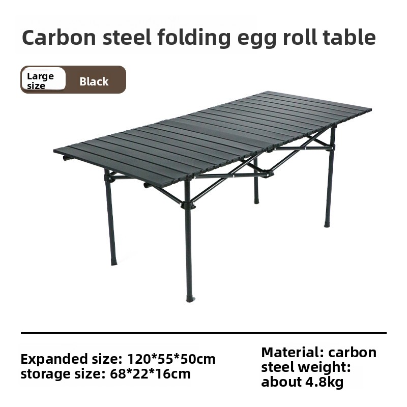 120 black long table