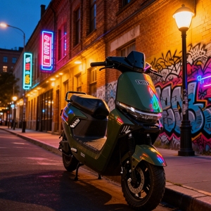 Motocicleta Eléctrica con Batería de 60V, Scooter Eléctrico, Motor de 1500W, Velocidad de 50Km/H, Pantalla LCD, Motor en el Buje Trasero, Motocross Eléctrica - Product Image 1