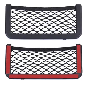 Universal <strong>Car</strong> Back Baskets Rear Mesh Organizer Storage Bag Auto Paste Net Pocket Sticky Mobile Phone Holder Net <strong>Car</strong> <strong>Accessories</strong> - Product Image 1